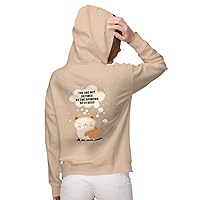 Inspirational Quotes Women's Zip Hoodie - Happy Cat Hooded Sweatshirt - Cat Print Hoodie