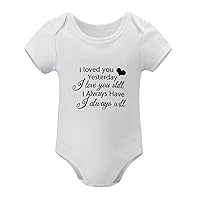 Take Home Outfit I Loved You Yeaterday Infant Bodysuit Inspirational Saying Neutral Baby Baby Birthday Gift White, 12months