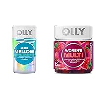 OLLY Miss Mellow Capsules for Hormone Balance & Mood Support, 30 Count Women's Multivitamin Gummy for Overall Health, Berry Flavor, 90 Count