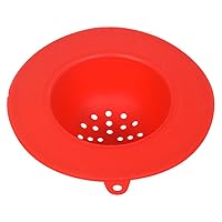 Silicone Sink Strainer Easy Clean Stain Proof Non-Slip Grip (Red)