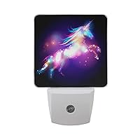 Plug-in LED Night Light with Dusk-to-Dawn Sensor,Unicorn Nightlights Unicorn Night Lights Plug into Wall Automatic Lights Motion Sensor for Indoors