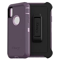 OtterBox DEFENDER SERIES SCREENLESS EDITION Case for iPhone Xr - Polycarbonate, Built-in Screen Protector, Retail Packaging - PURPLE NEBULA (WINSOME ORCHID/NIGHT PURPLE)