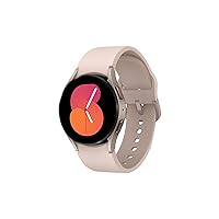 Samsung Galaxy Watch5 Smart Watch, Health Monitoring, Sports Watch, Battery, Long Life, Bluetooth, 40 mm, Rose Gold, Extension 1 Year [Excluding Amazon] - Version FR