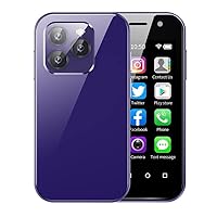 Mini 4G Smartphone Unlocked, 3.0 Inch Dual Sim Quad Core Mini Phone Premium Child Phone Small Phone Student Pocket Cellphone, 3+32GB (Purple)