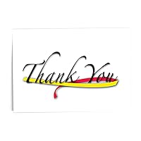 Virus Awareness Ribbon Thank You Cards - Red & Yellow Ribbon Awareness Thank You Cards For Supporting Front Line Workers, Patients, Charities and More (12 Cards)
