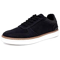 Nautica Men's Walking Shoes, Comfortable Vegan Suede Sneakers for Casual Fashion, Featuring Lace-Up Low-Top Loafer Design