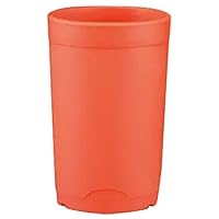 Brand Silicone Flex Tumbler Cups, 16 Oz., Unbreakable and Stain Resistant Glasses, Orange, (Case of 48)