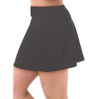 Undercover Waterwear Women's Mini Swim Skirt Athletic 18 Inch Swimsuit Skirt– UV Protection Cover Up – Plus