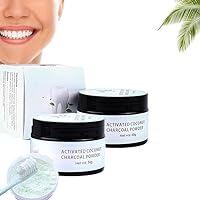 Amore Paris Teeth Powder, Amore Paris Teeth Whitening Powder, Activated Coconut Teeth Whitening Powder, Tooth Whitening Effective Remover Stains from Coffee, Smoking (2pcs) (2Pcs)