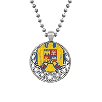 Beauty Gift Romania National Emblem Country Necklaces Pendant Retro Moon Stars Jewelry