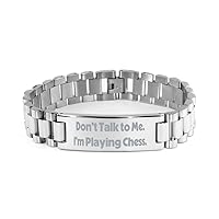 Joke Chess Ladder Bracelet, Don't Talk to Me. I'm Playing Chess, Reusable Gifts for Friends, Birthday Gifts, Unique chess sets, Custom chess sets, Handmade chess sets, Vintage chess sets, Antique