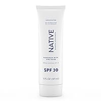 Sunscreen SPF 30, Zinc Oxide Dermatologist Tested Suitable for Sensitive Skin & Hawaii Compliant, 5 Ounces | Unscented Sun Protection Lotion, Lightweight & Smooth