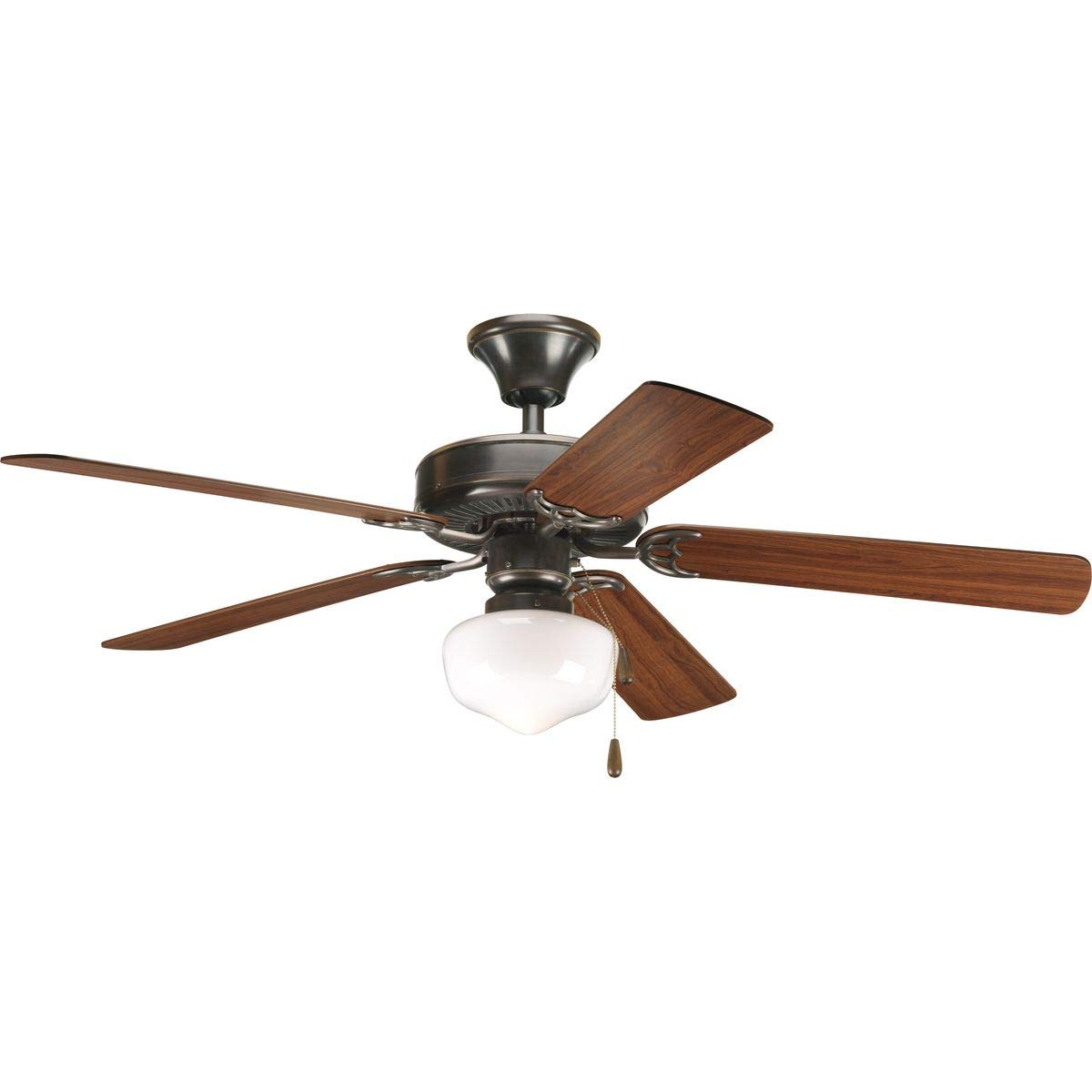 Progress Lighting AirPro Collection One-Light Ceiling Fan Light, Antique Bronze