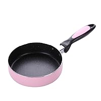 CHUNCIN - Maifan Stone Pan with Heat Resistant Handle, Mini Frying Pan for Eggs, Portable Camping Cooking Frying Pans for Quick and Even Cooking,Pink