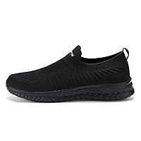 Sneakers, Slip-On, Men's, Women's, Mesh, Walking Shoes, Couple Shoes, Running Shoes, Ultra Lightweight, Large Size, Training Shoes, Easy to Walk In, Anti-Slip, Athletic Shoes, School Commute, Unisex, black (black 19-3911tcx), 27.5 cm