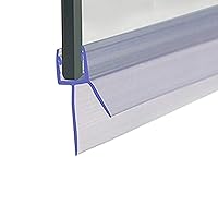 Frameless Shower Door Bottom Seal with Drip Rail 1/2