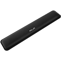 ELZO Keyboard Wrist Rest Pad Support with 65D High-Density Thicken Memory Foam Padding, Ergonomic Design Computer Rest Pad Desk Wrist Pad, Non-Slip Rubber Base Office Laptop (Rectangle Black)