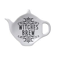 Pacific Giftware Witches Brew Tea Spoon Ceramic Rest Holder