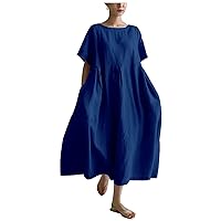 Plus Size Dress for Women Summer 2024 Loose Fit Bohemia Floral Print Japanese Art Lounge Hide Belly Sundress