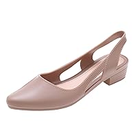Heels for Women Pump Heeled Sandals Women Jelly Women Close Toe Pure Color Hollow Out Pumps Sandals Fashion And Casual