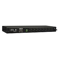 1.4kW Single-Phase Monitored PDU with LX Platform Interface, 120V Outlets (8 5-15R), 5-15P, 12ft Cord, 1U Rack-Mount, TAA (PDUMNH15 )