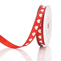 YS0911 Gift Wrapping Ribbon Valentines Ribbon Heart Ribbon Flowers Bouquets Ribbon White Flowers Arrangements Packing Ribbon Roll