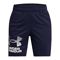 Under Armour Boys Tech Logo Shorts, (410) Midnight Navy / / Mod Gray, Large