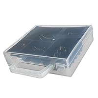 Bettomshin Battery Organizer, AA/AAA/C/D Hard Storage Box, Storage Containers Box, Battery Holder, Clear Battery Storage Case, 5.78