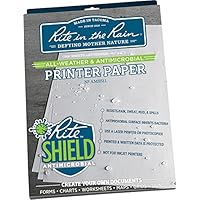 RiteShield Antimicrobial Weatherproof Printer Paper, 8 1/2