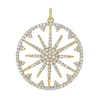 Beautiful Star Diamond 925 Sterling Silver Charm Pendant,Handmade Pendant Jewelry,Gift