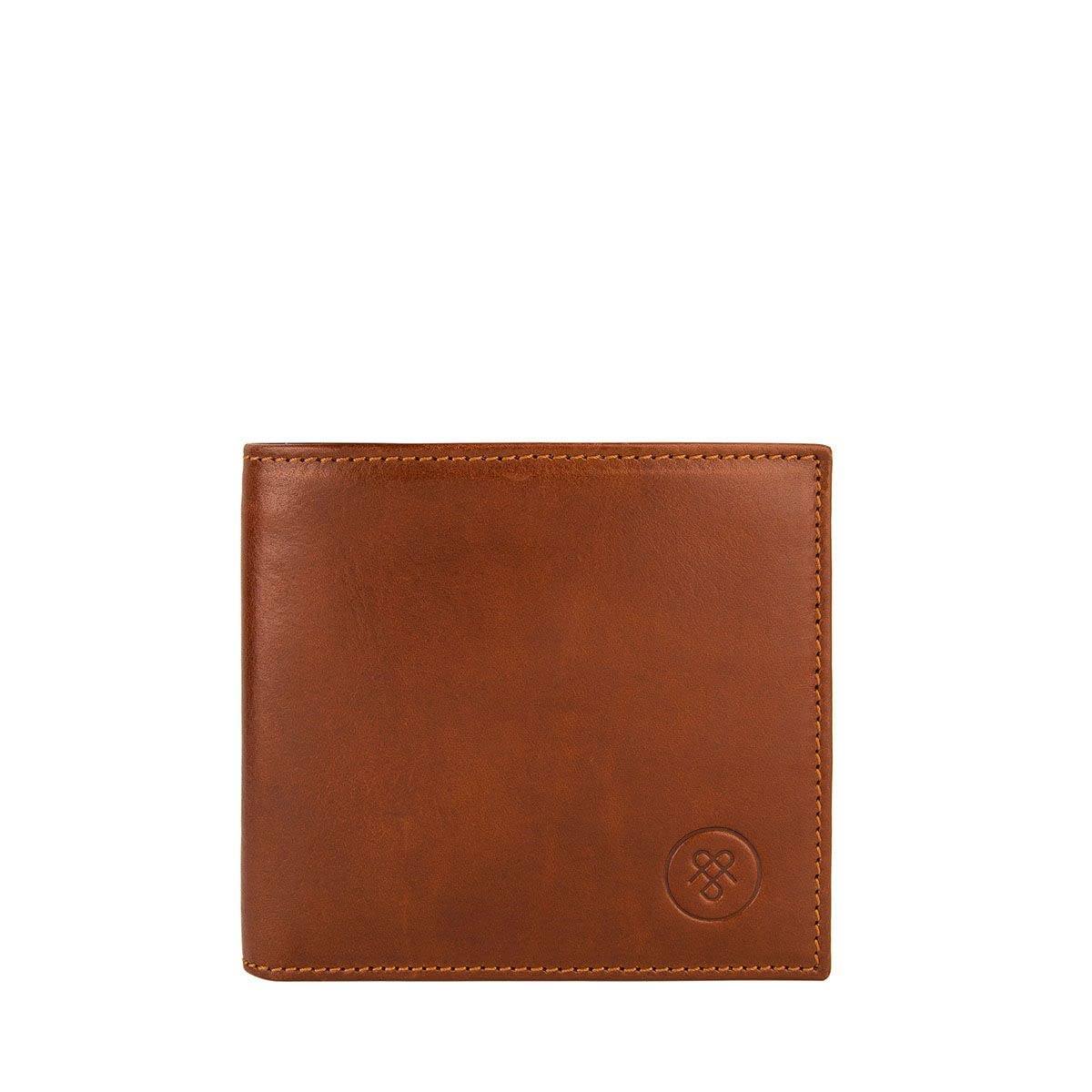 Maxwell Scott - Personalized Luxury Leather RFID Billfold Wallet for Men - The Vittore RFID - Chestnut Tan