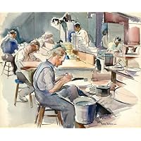 Fine Art Print, Gladding McBean Pottery Factory, 1935, by Barse Miller, 20.5 x 24.75 inches