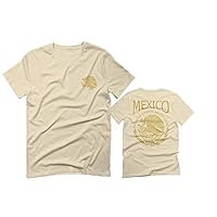 Gold Vintage Hecho En Mexico Mexican Flag Coat of Arms Escudo Mexicano Retro for Men T Shirt