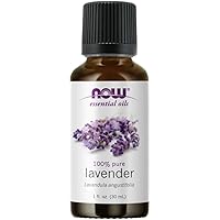 NOW Essential Oils, Lavender Oil, Soothing Aromatherapy Scent, Steam Distilled, 100% Pure, Vegan, Child Resistant Cap, 1-Ounce