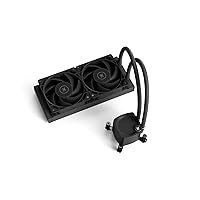 EK Nucleus AIO CR240 Dark All-in-One Liquid CPU Cooler with EK FPT Fans, Water Cooling Computer Parts, 120mm Fan, Compatible with Latest Intel & AMD CPUs