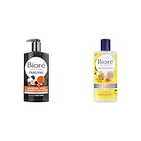 Charcoal Cleanser and Witch Hazel Toner Bundle with Salicylic Acid for Acne Prone and Oily Skin, 6.77 Ounce and 8 Ounce