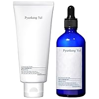 Pyunkang Yul Cleansing Foam, Moisture Serum - Korean Facial Wash for All Skin Types - Zero-irritation Face Washer extracted from Coconut,Oriental herbs and Olive Oil giving Oil and Water Balance