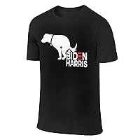 Even My Dog Hates Biden T-Shirt Short Sleeve Novelty T Shirt Men's Cotton T Shirt Black