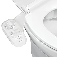 LUXE Bidet NEO 120 Plus - Only Patented Bidet Attachment for Toilet Seat, Innovative Hinges to Clean, Slide-in Easy Install, Advanced 360° Self-Clean, Single Nozzle, Rear Wash (White)