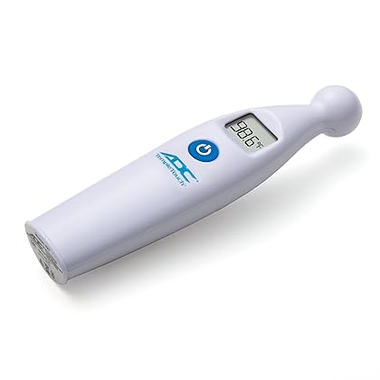 ADC Temple Touch Digital Fever Thermometer, Non Invasive and Quick Read, Suitable for Babies, Newborns, Kids, and Adults, Adtemp 427, White, 1 Count (Pack of 1)