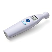 ADC Temple Touch Digital LCD Fever Thermometer, Non Invasive and Quick Read, Suitable for Babies, Newborns, Kids, and Adults, Adtemp 427, White