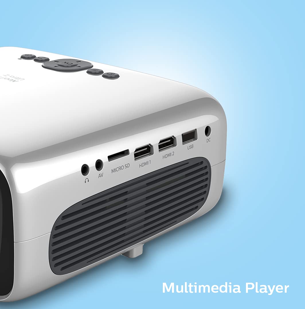 Philips NeoPix Prime One, True HD Projector With Wi-Fi Screen Mirroring, Multimedia Player, Bluetooth speakers connection, HDMI