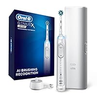 Oral-B Genius X Limited, Electric Toothbrush with Artificial Intelligence, Rechargeable Toothbrush (1) Replacement Brush Head, Travel Case, White