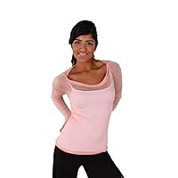 Patti Sheer Long Sleeve Cashmere Top Pink