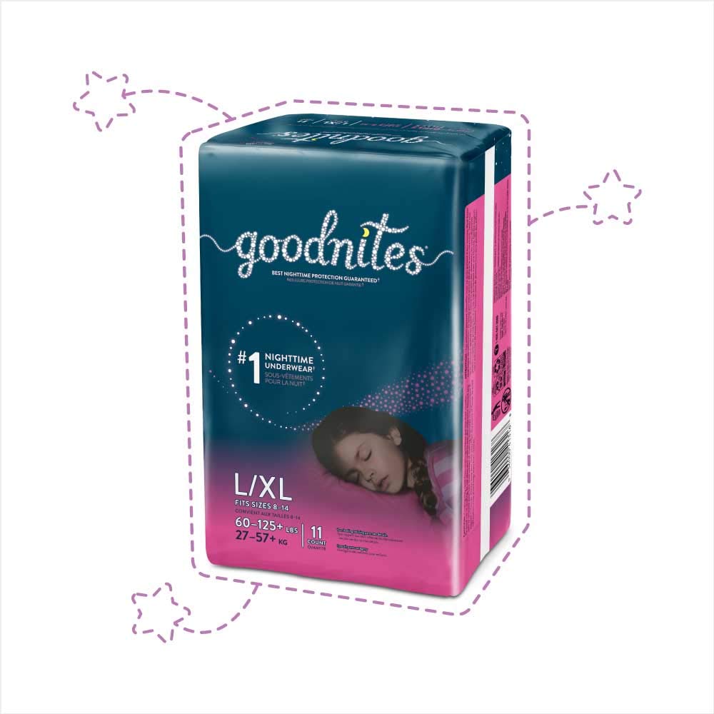 Buy Goodnites, Girls Bedwetting Underwear, L/XL, 11 Ct