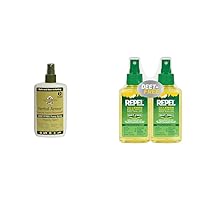 Herbal Armor DEET-Free 8oz Pump Spray Insect Repellent Bundle with Repel Plant-Based Lemon Eucalyptus 4oz Mosquito Repellent (Pack of 2)