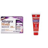 Allegra Hives Antihistamine Tablets 30-Count and Cortizone 10 Maximum Strength Eczema Lotion with Hydrocortisone 3.5 oz