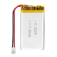 3.7V 850mAh 503055 Lipo Battery Rechargeable Lithium Polymer ion Battery with JST Connector