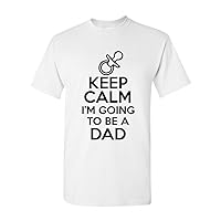 Keep Calm I'm Going to Be A Dad Father Novelty Statement Unisex Adult T-Shirt Tee