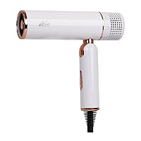 Aria Beauty Ultra Sleek Foldable Hair Dryer - Blow Dryer with Two Speed and Heat Settings - Suitable All Hair Types and Textures - White - 1 pc
